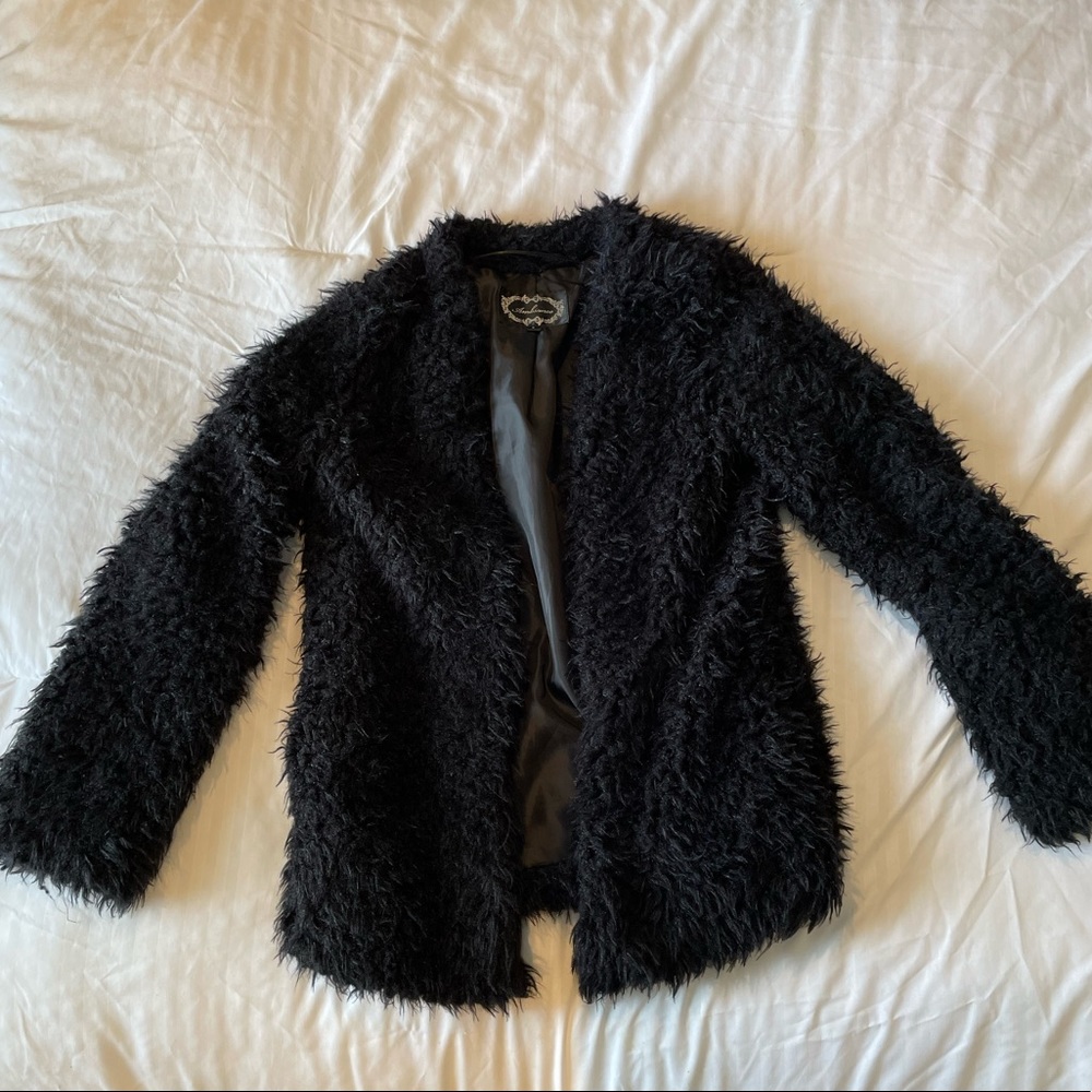 Black teddy coat